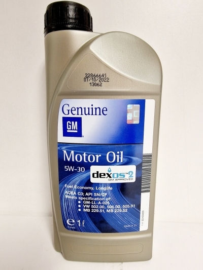 OPEL-GM MOTOR OIL DEXOS 2 5W30 1L